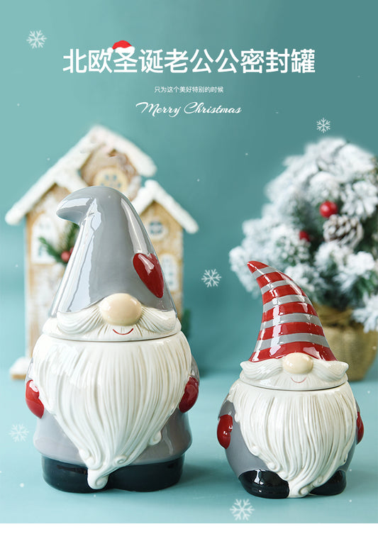 Christmas Ceramic Santa Cookie Jar